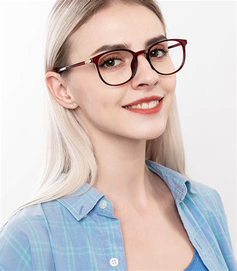 burgundy eyeglasses frames.